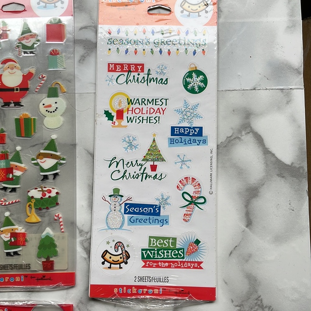 Hallmark Stickeroni Sticker LOT - CHRISTMAS AND VALENTINES DAY - Picture 5 of 6